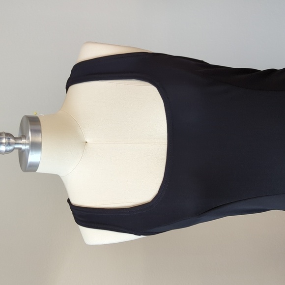 Vintage Jessica McClintock Gunne Sax Ribbed Jersey Long Maxi Dress Black 7/8 - Picture 3 of 10